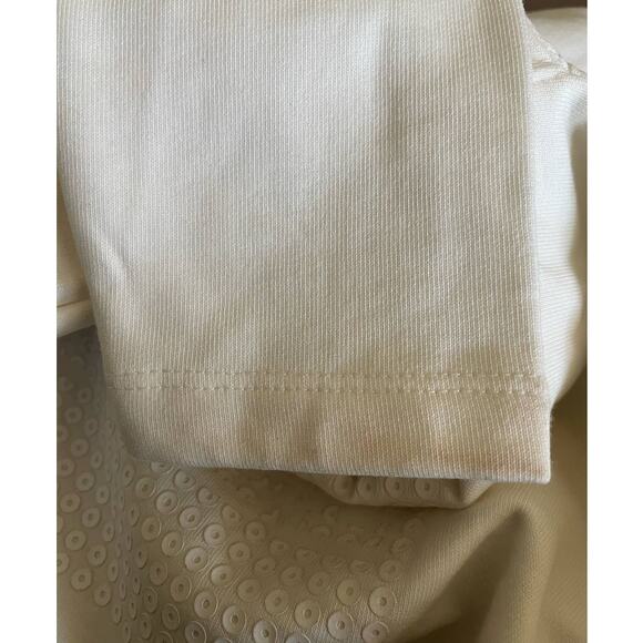 Noisy May Sweatshirt Women XS Cream High Neck Matte Sequence Design Cozy Warm - Picture 8 of 15